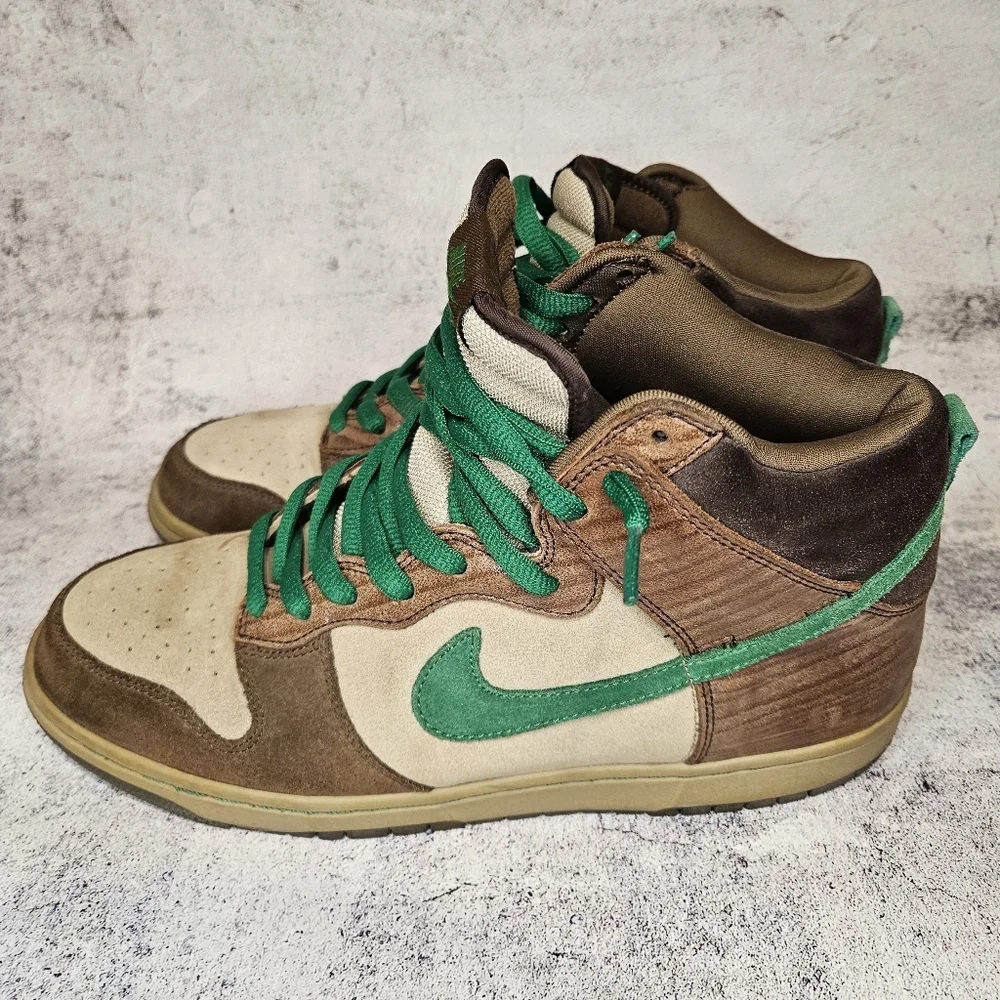 2007 Nike SB Premium Dunk High "Wood Deck" / Mens Size 10.5 - Picture 3 of 11
